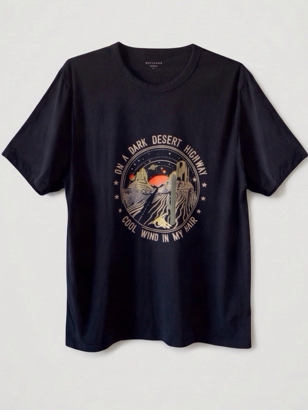 Handmade Desert Highway Graphic Tee Men's XL Custom Print